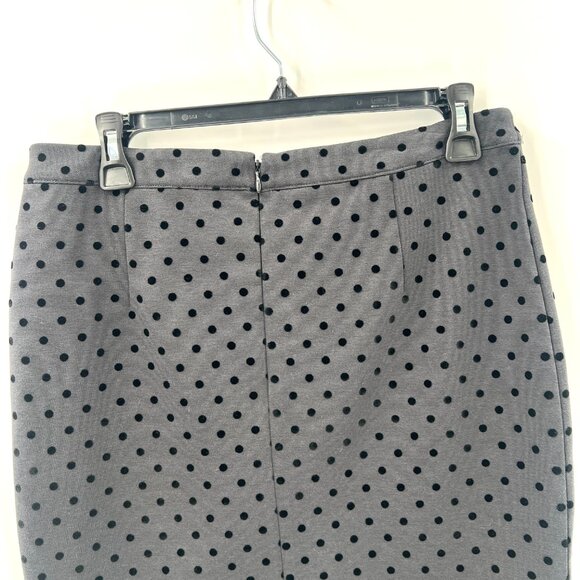 NEW LOFT mini pencil skirt stretch polka dot classic career business casual 6 - Picture 7 of 9